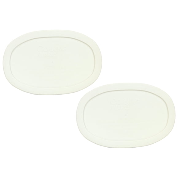 Corningware F-15-PC Tapa de plástico ovalada blanca francesa de 15 onzas - Paquete de 2