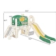 thumbnail image 2 of 7 In 1 Toddler Slide Playset, Freestanding Castle Climbing Crawling Playhouse With Slide, Basketball Hoop, Toy Storage Organizer, Arch Tunnel, Ring Toss For Kids Gifts, 2 of 9