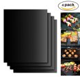 thumbnail image 1 of Chainplus Tapis de Grill - 4 Ensembles de Tapis de Grill 100 % Antiadhésifs Noirs - Réutilisables et Faciles à Nettoyer, 1 of 8