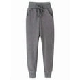 thumbnail image 2 of HAOTAGS Toddler Boys Pants, Solid Elastic Casual Sports Pants Narrow-legged Dark Gray 2 T, 2 of 8