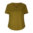 thumbnail image 4 of Timegard Womens Tops Casual Slim Fitting Comfy V Neck Short Sleeve Tee Blouse Summer Travel Tunic Tops, 4 of 6