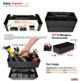 thumbnail image 6 of 2 PACK - Enjoy Organizer Portable Caddy DIY 8 Dividers Plastic Tote Tool & Supply Cleaning Caddy with Handle Made In USA Black, 6 of 7