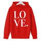 thumbnail image 4 of Sudadera con capucha y estampado de corazón de San Valentín, sudadera de manga larga para niños y niñas, chaqueta para niñas de talla mediana y grande., 4 of 7