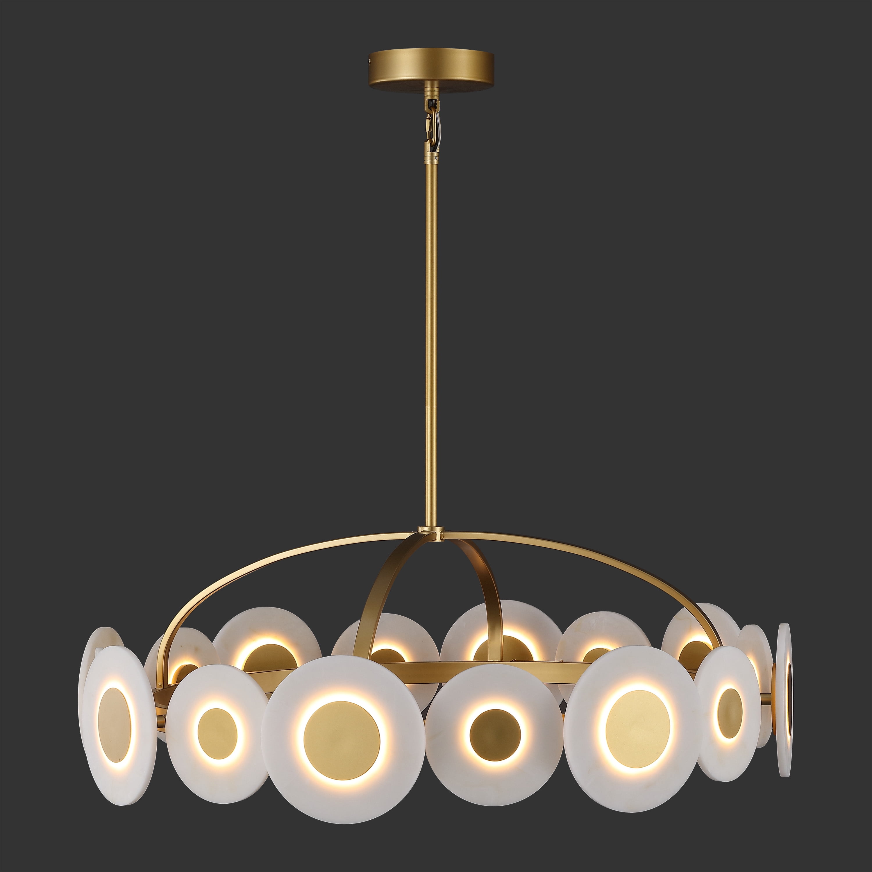 Safavieh Counture Keith Metal Chandelier, Gold/White