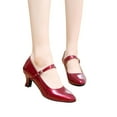 thumbnail image 3 of Chaussures de Fête pour Femmes à Bout Fermé pour Intérieur Tango Rumba Danse de Salon Chaussures Brillantes, 3 of 8