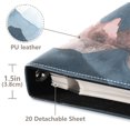 thumbnail image 3 of FORMRS 3 Ring Photo Album 4"x6" Self Adhesive Large Capacity PU Leather Cover, Art Mountain and Sun Pattern, 3 of 8