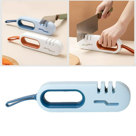 

3-Slot Quality Kitchen Grind Professional Sharpening Tool Manual Easy to use. - Blue