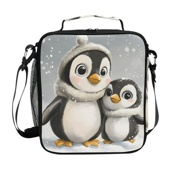 ALAZA Cute Penguins Lunch Box Insulated Lunch Bag Reusable Thermal Cooler Tote School Picnic