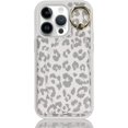 thumbnail image 6 of for iPhone 14 Pro Max Case with Card Holder - Credit Card Slot,RFID Blocking,360°Rotating Ring Kickstand and PU Leather Cute Wallet Cover for Women(White Leopard), 6 of 16