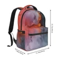 thumbnail image 2 of Disketp Colorful Abstract Waves Mochila Estampada para Hombre y Mujer – Mochila Ligera Clásica con Múltiples Bolsillos para Universidad, Trabajo y Viajes-One Size, 2 of 5