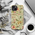 thumbnail image 6 of Vintage Floral Pattern Phone Case, Delicate Pink & Yellow Watercolor Flowers with Green Vines, Protective Cover for iPhone 16 15 14 13 12 11 Pro Max Mini, 6 of 6