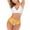 08 Yellow, variant on Feimerou Women High Waisted Bikini Sets Sexy Tummy Control Swimsuits Fashion Floral Printed Push Up Padded V Neck Two Piece Bathing Suit