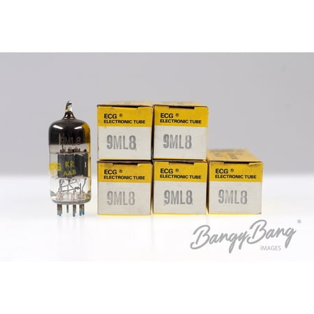 - 5 Vintage ECG 9ML8 Noval Miniature Triple Triode Tube Valve- BangyBang Tubes