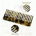 thumbnail image 3 of Unique Bargains 2pcs Acetate Wide Comb Wide Tooth Comb for Curly Wet Hair Thick Tooth Comb Beige Brown Black 4.61"x1.97", 3 of 6