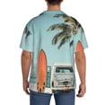 thumbnail image 3 of Logiee Vintage Surf Van Beach Print Men's Button Down Shirts Short Sleeve, Summer Beach Shirts,Vacation Wedding Shirts,Men's Casual Button-Down Shirts with Pocket-Medium, 3 of 5