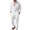 White&1080, variant on CONFREE Mens 2 Peice Linen Pant Sets Casual Men's Jogging Tracksuit Set Soft Buttons Shirts Pants Beach Vacation Outfits for Men