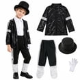 thumbnail image 4 of Halloween Costume Set Pop Music PopSinger Outfit for Halloween Party Carnival Stage Performance Role Play Dress Up Show Red S, 4 of 7