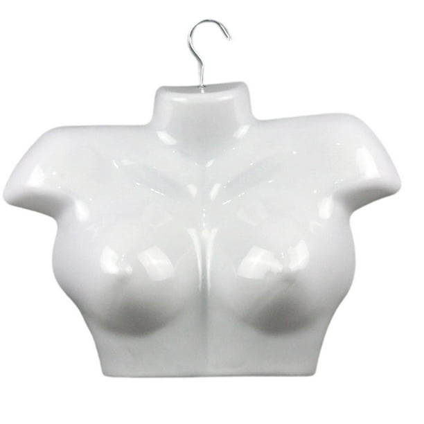 Maniquí femenino de medio cuerpo para exhibición de ropa y joyas Color blanco