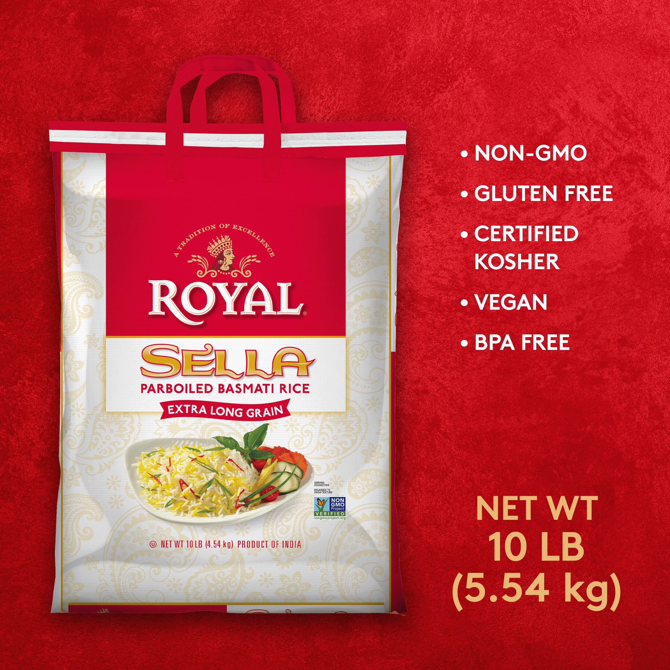 Authentic Royal Sella Basmati Rice, 10lbs