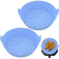 thumbnail image 2 of 2 Pcs Pot en Silicone pour Friteuse à Air Chaud avec Poignée Doublure Réutilisable pour Friteuse à Air Panier en Silicone pour Friteuse à Air 7.87 Pouces Accessoires de Cuisson pour Friteuse à Air Remplacement pour Four à Friteuse à Air, 2 of 11