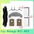 thumbnail image 2 of Cepillo Principal, Cepillo Lateral, Mopa, Bolsa para Polvo para MONSGA MS1 MAX Aspiradora Robot, Accesorios para Aspiradora., 2 of 5