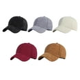 thumbnail image 4 of Gorra de béisbol de pana unisex Minnieouse estilo deportivo ajustable color Vino rojo, 4 of 6