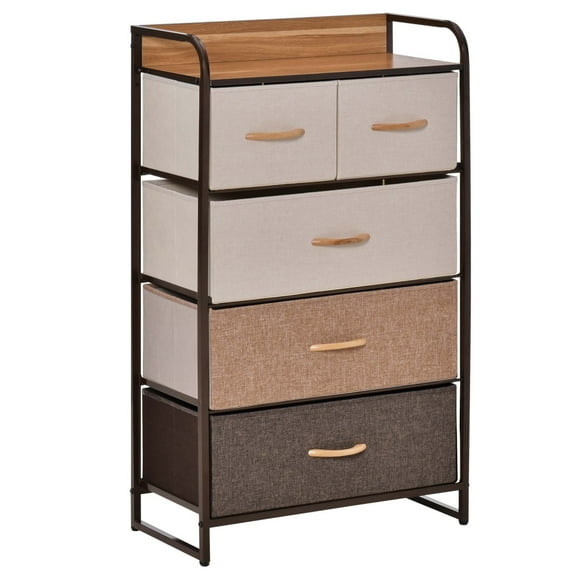 5-Drawer Dresser: Fabric Storage Organizer for Bedroom & Entryway