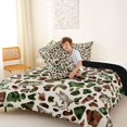 thumbnail image 4 of Feelyou Camo Game Fish Queen Comforter Set for Men Women Kids, Outdoor Pike Fishing Bedding Comforter Set, Black Reversible, 3pcs, 4 of 6