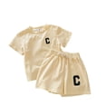 thumbnail image 3 of MEZZALL Child Girls Summer Outfit Sets Short Sleeve Tee And Shorts Two Piece Casual Playwear Comfortable Breathable Kids O-Neck Classic Daily Clothing Sets, 3 of 3