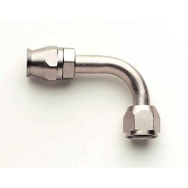 Aeroquip Air Conditioner Hose End Fitting FCE1732 -6 AN Female O-Ring Pilot; 90 Degree; Nickel Plated; Steel