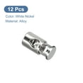 thumbnail image 3 of Uxcell 12pcs Metal Cord Locks 0.2" Diameter Single Hole Spring Toggle Stopper Cord Stops Fastener Toggles Nickel, 3 of 5