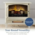 thumbnail image 6 of Country Living Infrared Freestanding Electric Fireplace Stove Heater in Cream | Provides Supplemental Zone Heat with Remote and WiFi, 6 of 17