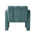 thumbnail image 4 of 31.10" Wide Accent Chair, Modern Boucle Barrel Upholstered Armchair with Open Arm, Single Sofa Side Chair Vanity Chair for Living Room Dining Room Reception, Green, 4 of 9