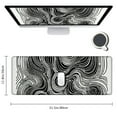 thumbnail image 2 of Gaming Mouse Pad with Non-Slip Rubber Base Square Mouse Pad for Desk, Topographic Mouse Pad for Computer, Laptop, Black Topographic Line + White Topographic Line, 2 of 6