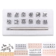 thumbnail image 5 of 12Pcs Stamping Punch Metal Stamp Punches with Handle for Leather Wood Stamping, 5 of 5