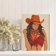 thumbnail image 2 of Toile Murale Chapeau Rouge de Cowgirl 15,75 X 11,81 Pouces, 2 of 8