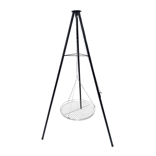 davian Campfire Tripod Grill Campfire Cooking Equipment Camping Grill Stand Firepit Cooking Rack Iron Steel Stable Construction Easy Assembly Suitable for Hi