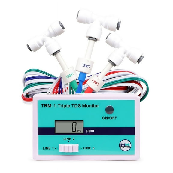Professional Water Testing Pen with Three Probes Triple Inlines TDS PPM Monitor