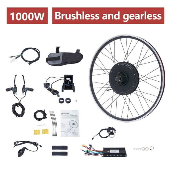 Ebike LCD 700C Rear Wheel Conversion Electric Bike Kit Fits for 28-29 inch 1000W