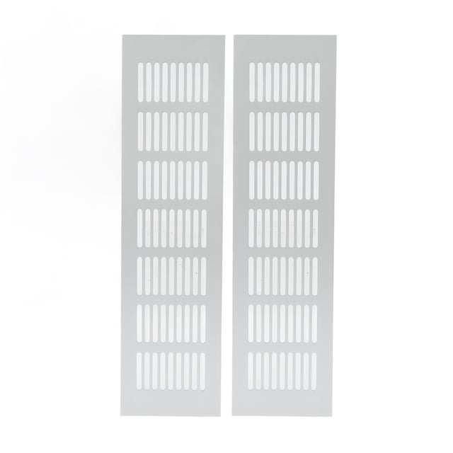 Rejilla de ventilación de aire disipación de calor aleación de aluminio cubierta de rejilla de ventilación rectangular plateada para armario RV Camper 80x300mm/3.14x11.81in
