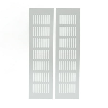 

WonderfulMart Air Vent Grille Heat Dissipation Aluminum Alloy Silver Rectangular Ventilation Grille Cover for Cabinet Closet RV Camper 80x300mm/3.14x11.81in