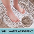thumbnail image 5 of Non-Slip Absorbent Microfiber Bath Mat, Soft High-Grade Polyester with Rubber Backing, Machine Washable Quick Dry, 15.7x23.6in Brown for Bathroom Shower Bedroom, 5 of 7