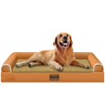 thumbnail image 1 of Cama ortopédica grande para perro NANUYA 76x69 cm impermeable naranja, 1 of 9