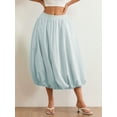 thumbnail image 4 of Rdhnmea Women's Balloon Long Skirts High Waist Solid Color A-Line Skirts, 4 of 9
