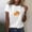 Black, variant on Graphic Tees for Women Fashion Casual Fruit And Vegetable Printed Round Neck Short Sleeve Top T Shirt for Everyday Wear Women Red L