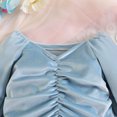 thumbnail image 6 of Sngxgn Baby Girl Romper Long Sleeve Jumpsuit Outfit Striped Ribbed Clothes for Girls(Blue,90), 6 of 9