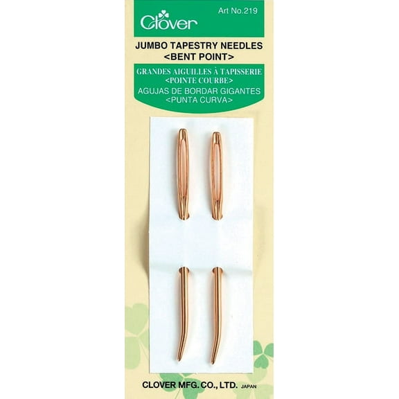 Clover Gold Tapestry Bent Tip Needles-Jumbo 2/Pkg