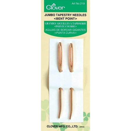 UPC: 0051221402227 | Clover Gold Tapestry Bent Tip Needles-Jumbo 2/Pkg
