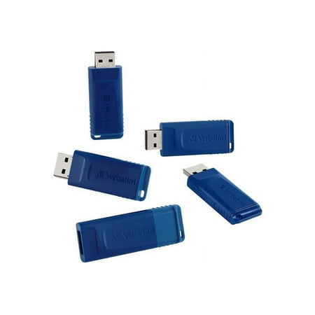 Verbatim 99810 16 GB Classic USB 2.0 Flash Drive - Blue (5/Pack)