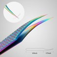 thumbnail image 2 of FEITA Diamond Grip Eyelash Extensions Tweezer Lash Precision Tweezers, Japanese Steel Dolphin-shaped Tip, False Lashes Application Tools, Multi-color 1Pc, 2 of 5